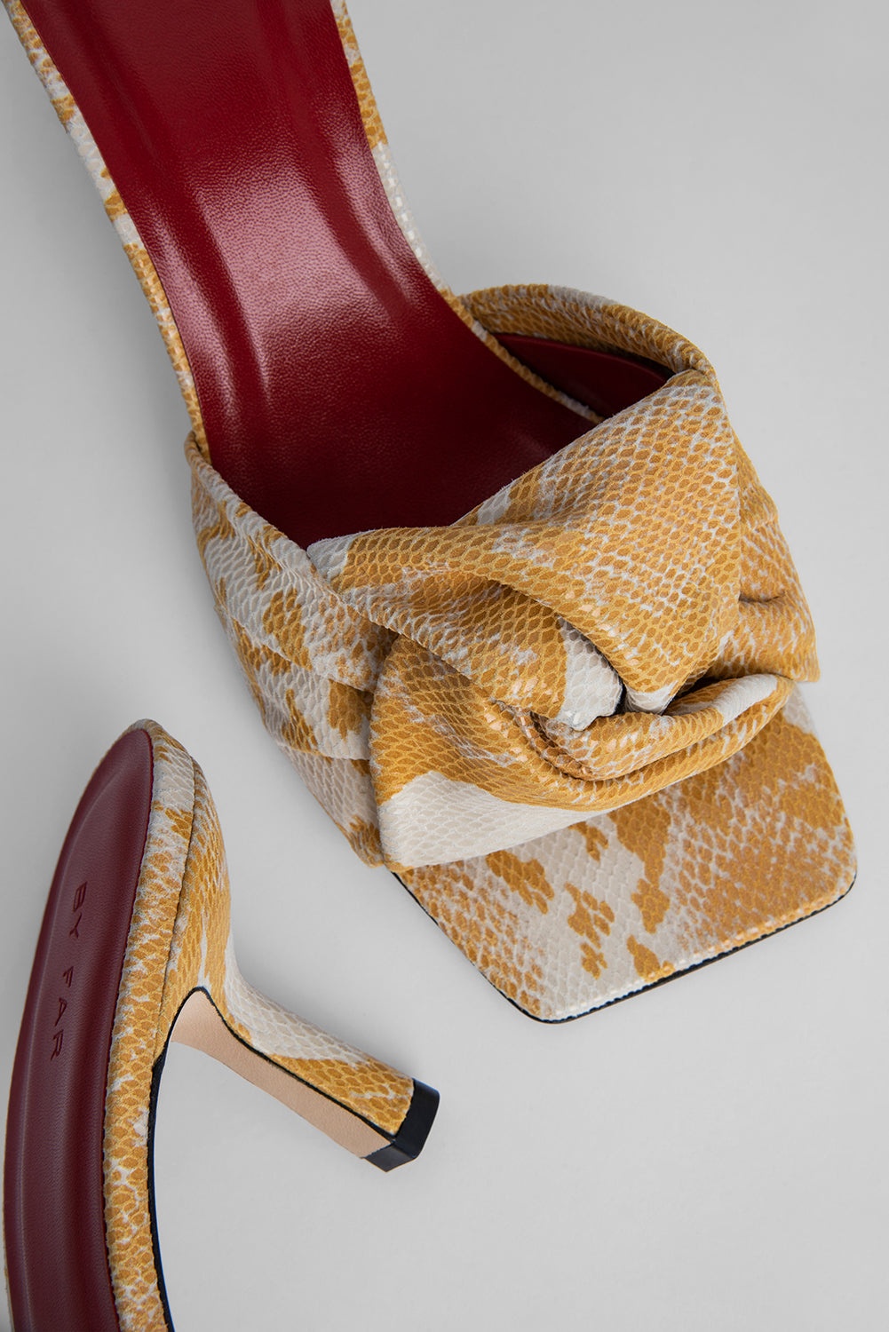 Lana Saffron Snake Print Leather - 3