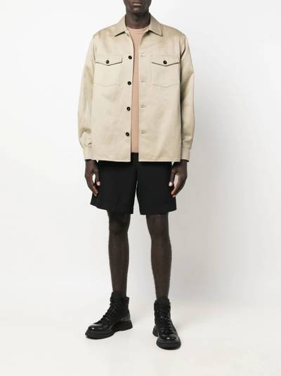 sacai contrast-panel shirt jacket outlook