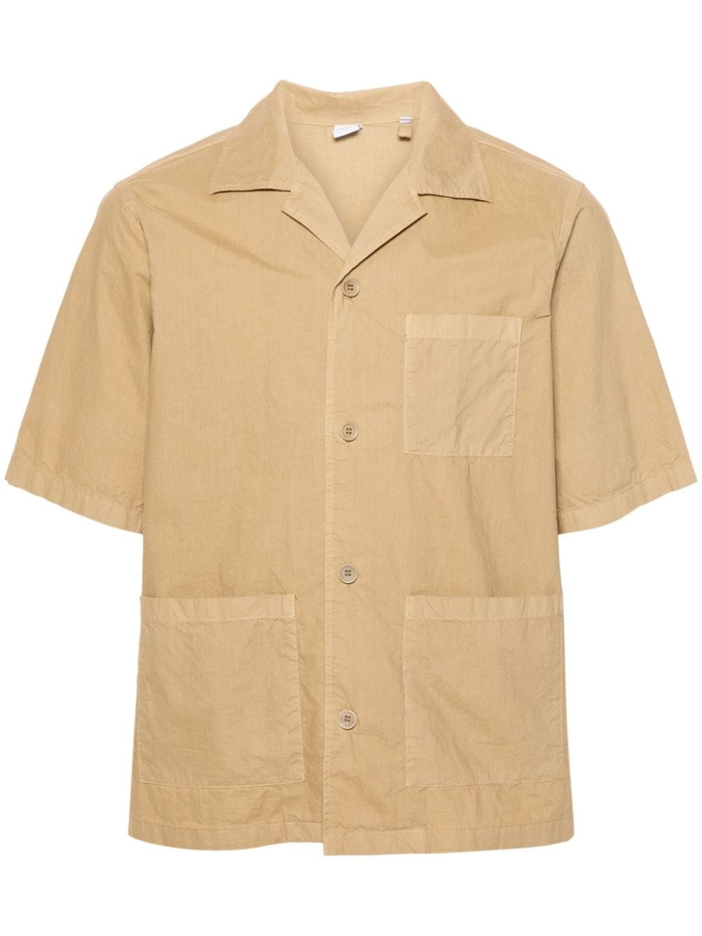 camp-collar cotton shirt - 1