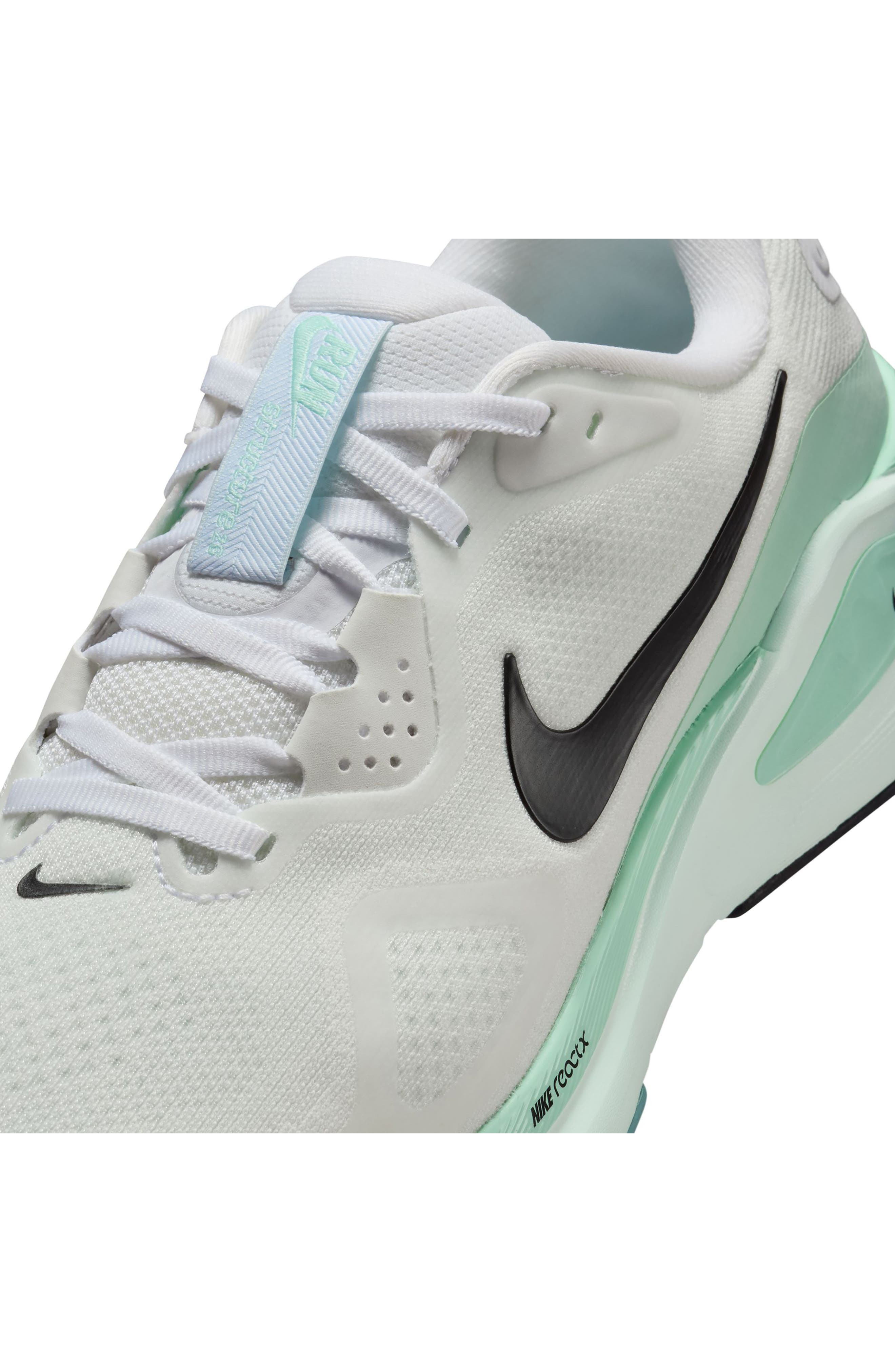 Nike Structure 26 SE Running Shoe in White/Black/Green/Mint at Nordstrom - 8