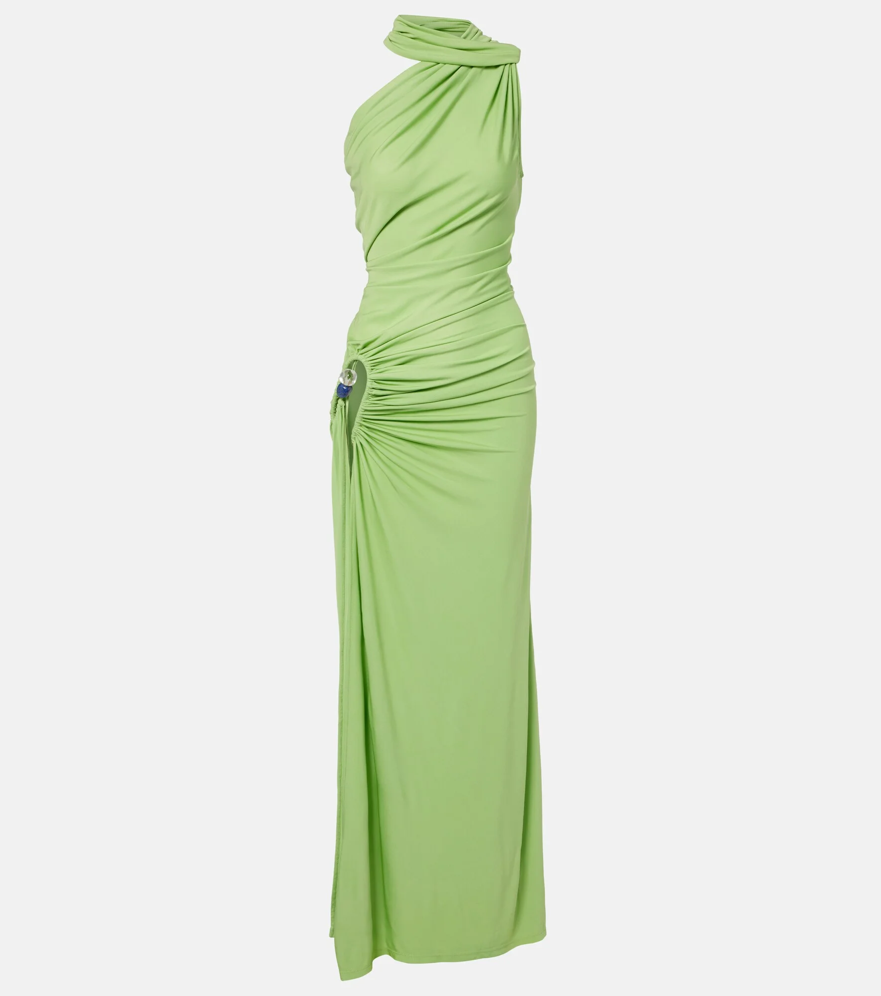 Cutout embellished draped maxi dress - 1