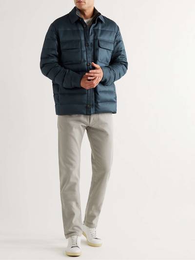 Loro Piana Quilted Silk-Twill Down Overshirt outlook