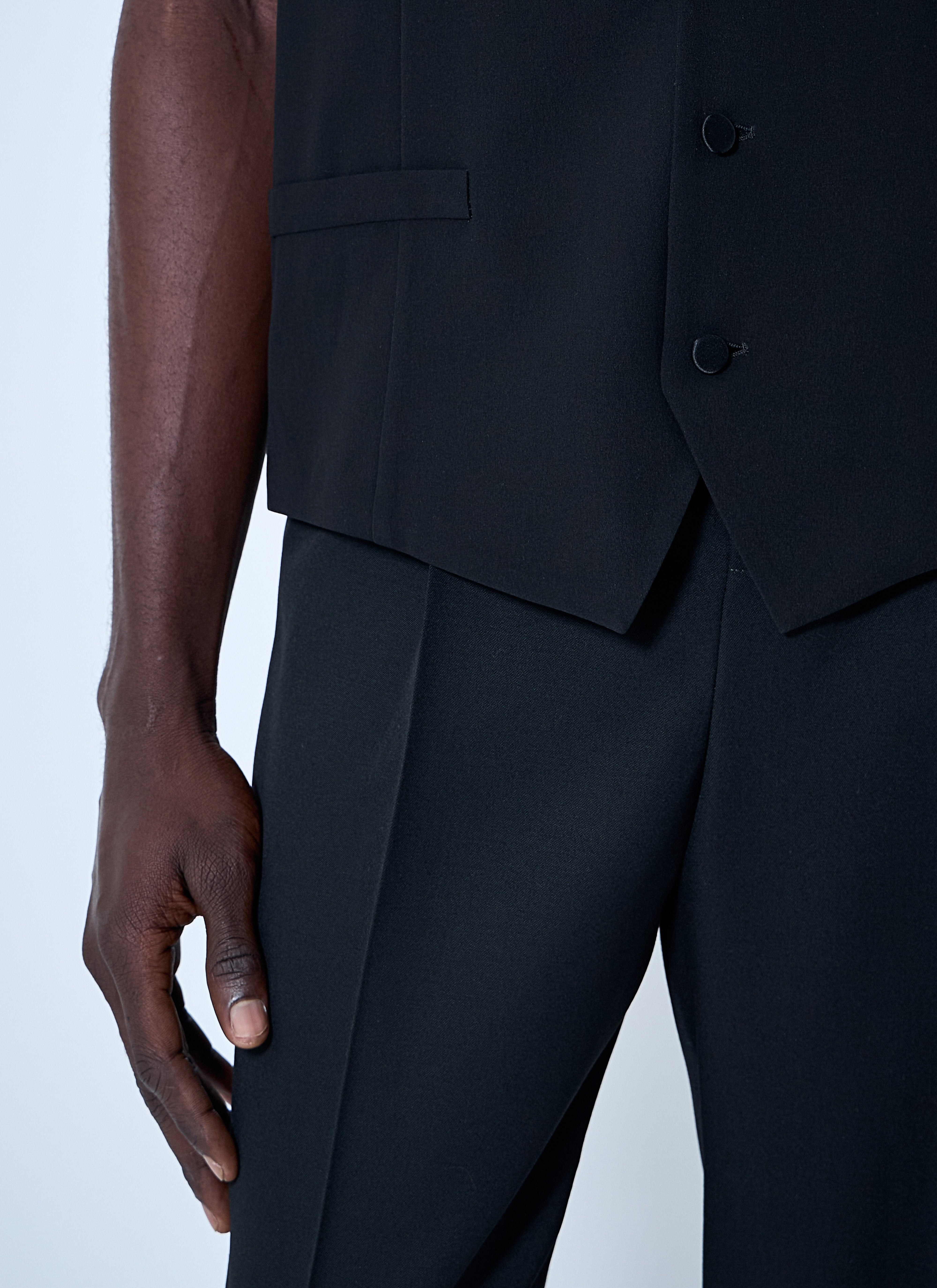 Saint Laurent Men Silk Crepe Waistcoat - 5
