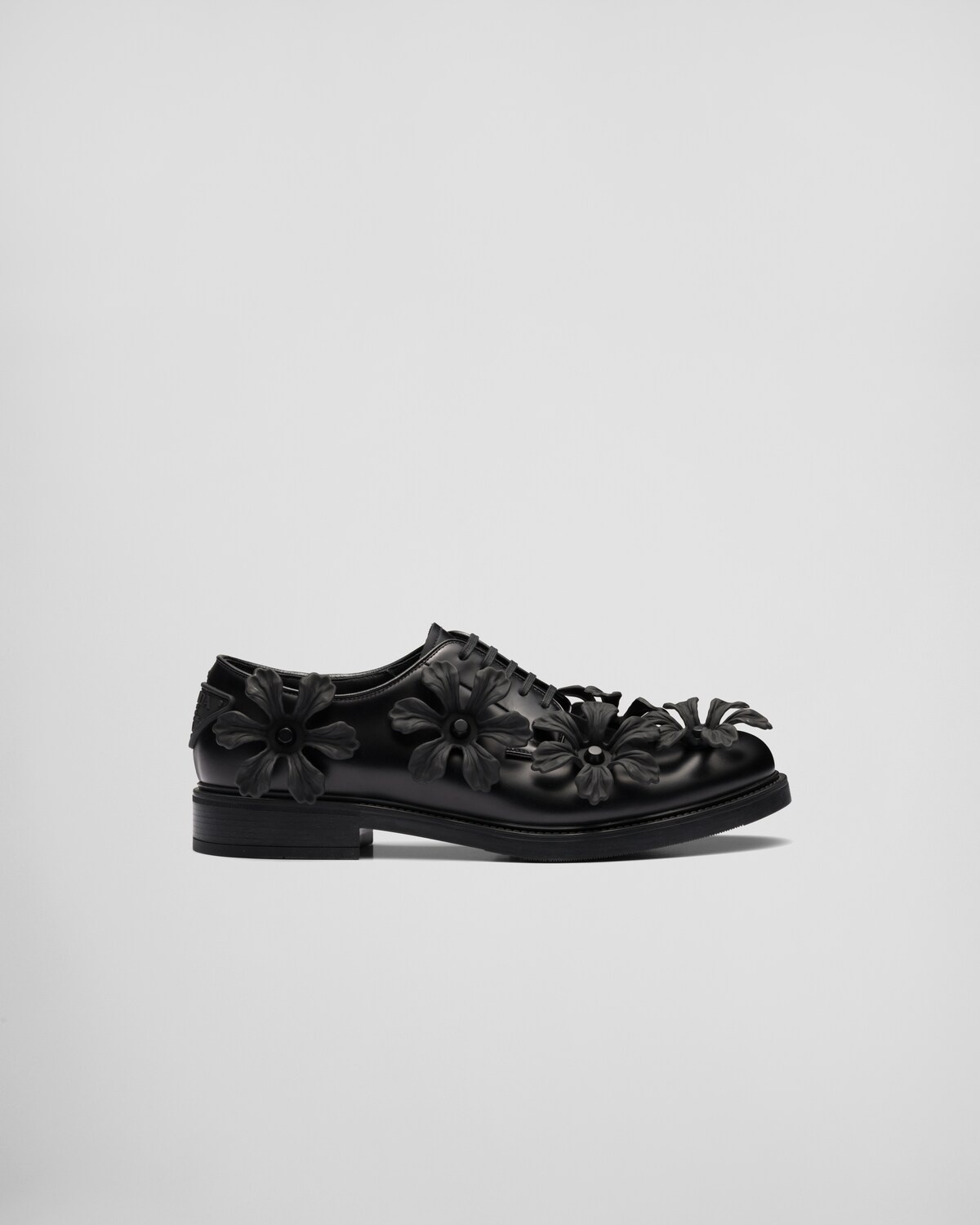 Brushed-leather derby shoes with appliqués - 1