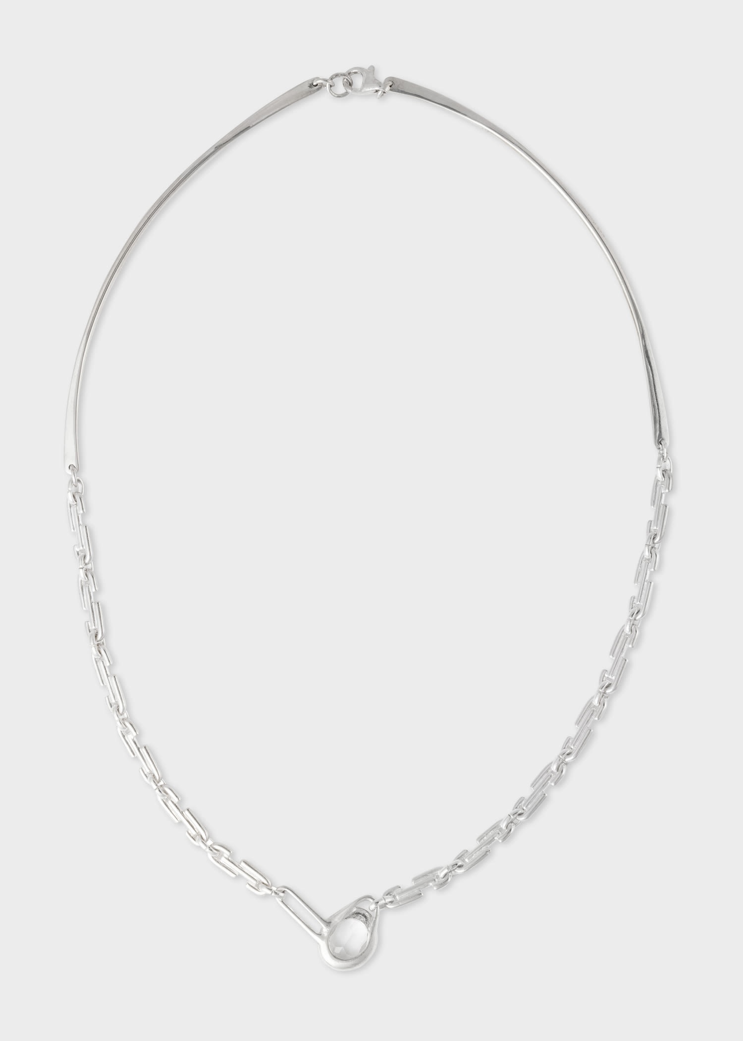 'Tilda' Silver Faceted Crystal Stone Necklace by Helena Rohner - 2