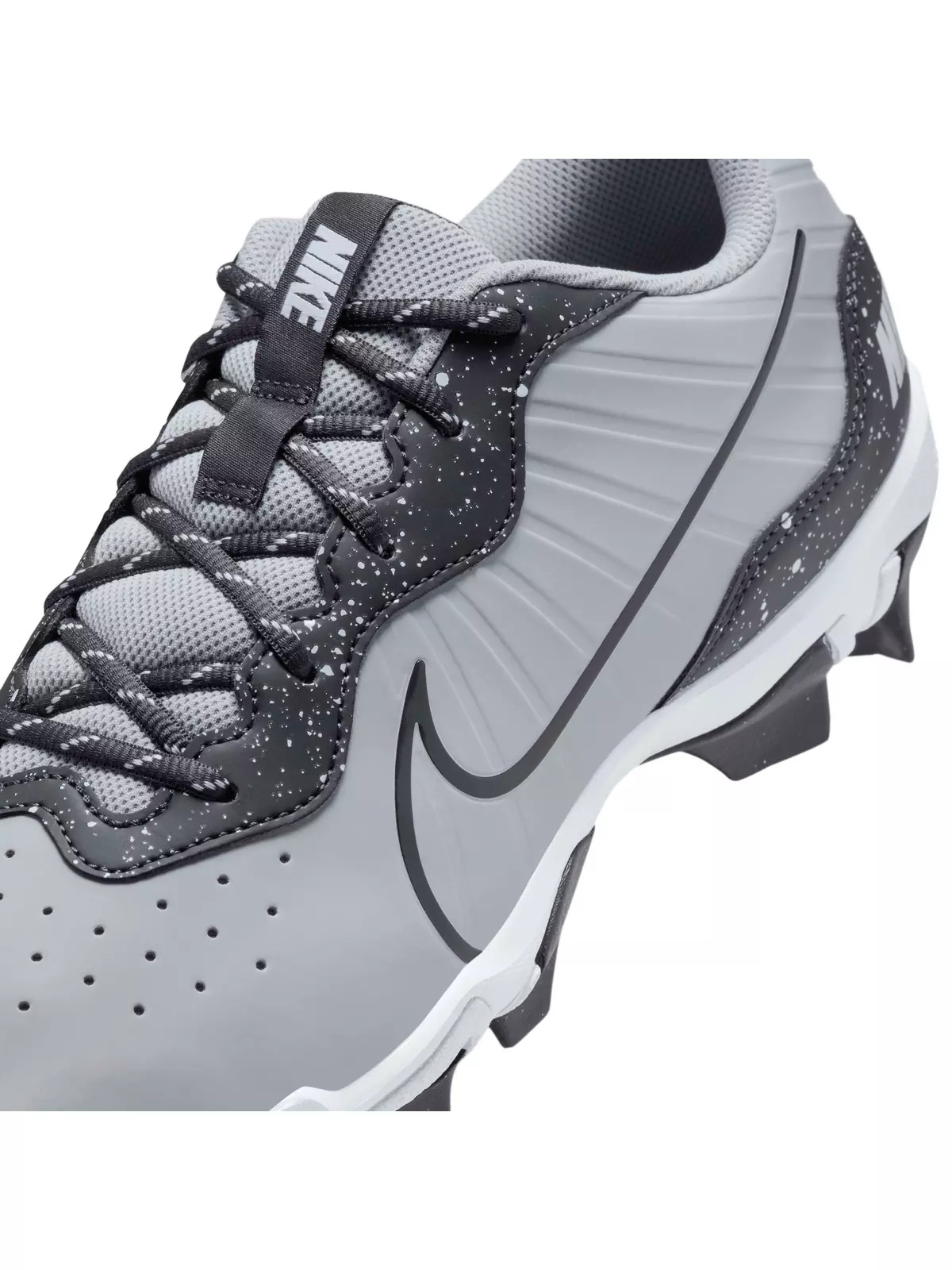 Alpha Huarache 4 Keystone "Wolf Grey/White/Dark Smoke Grey" Men's Baseball Cleat - 8
