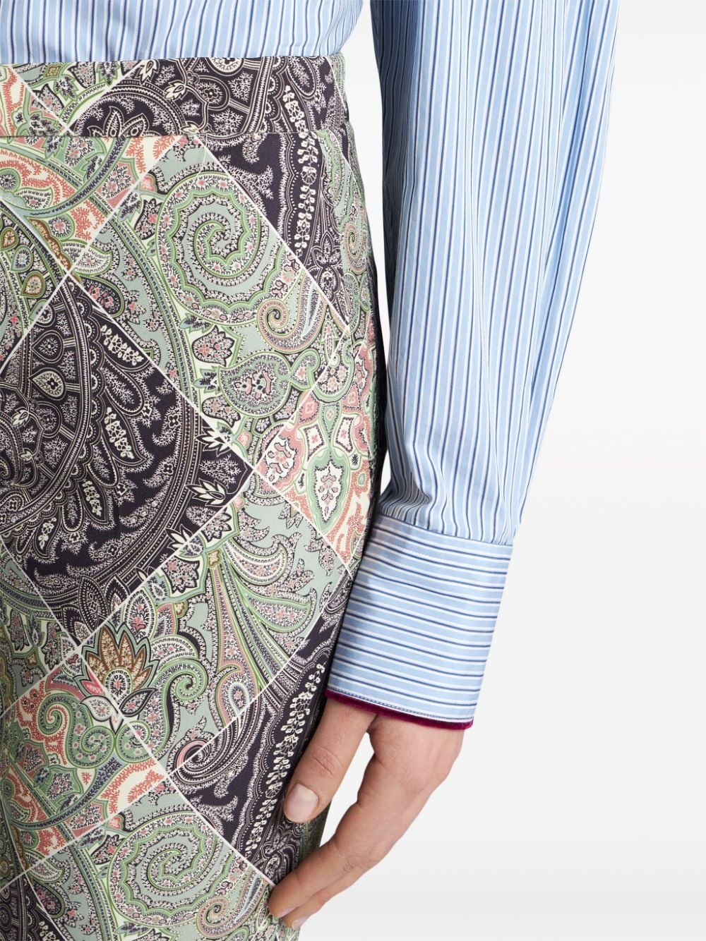 flared printed cady trousers - 5