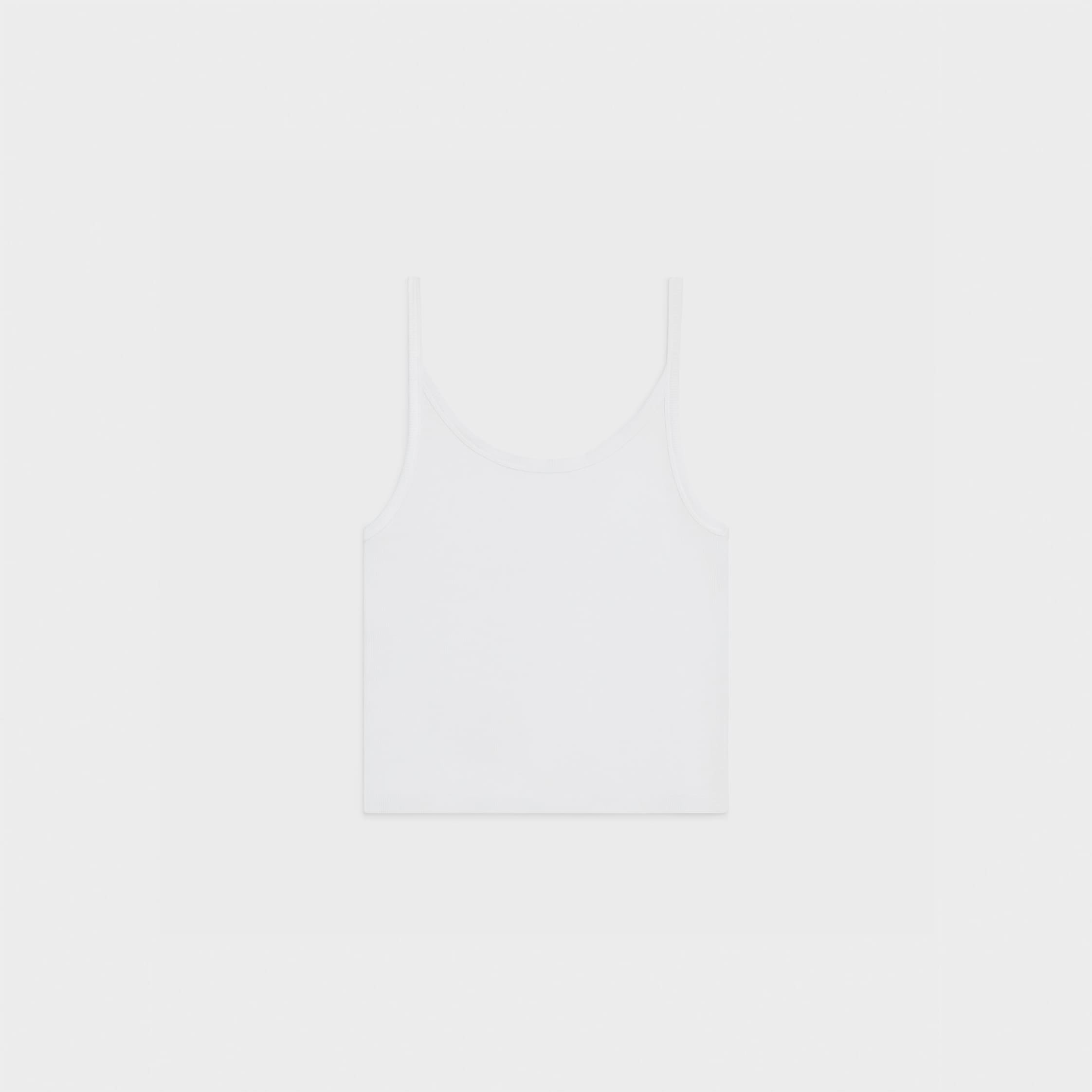 TRIOMPHE VEST TOP IN RIBBED COTTON - 2