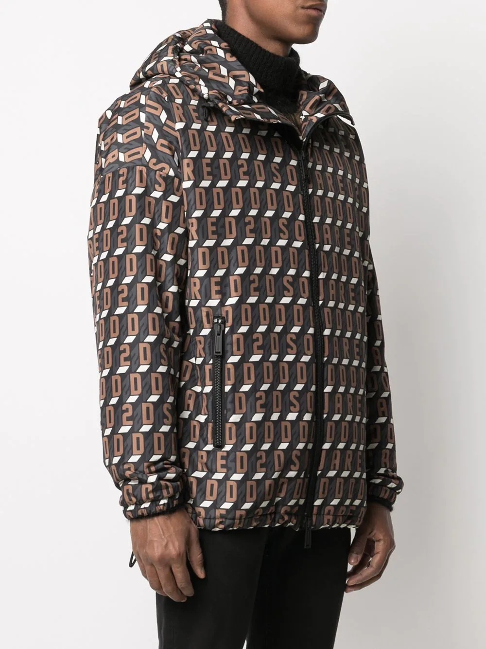 all-over logo print windbreaker - 3