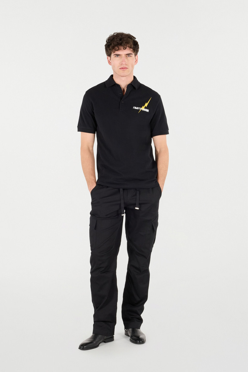 Roberto Cavalli Stretch Cotton Pants With Drawstring outlook
