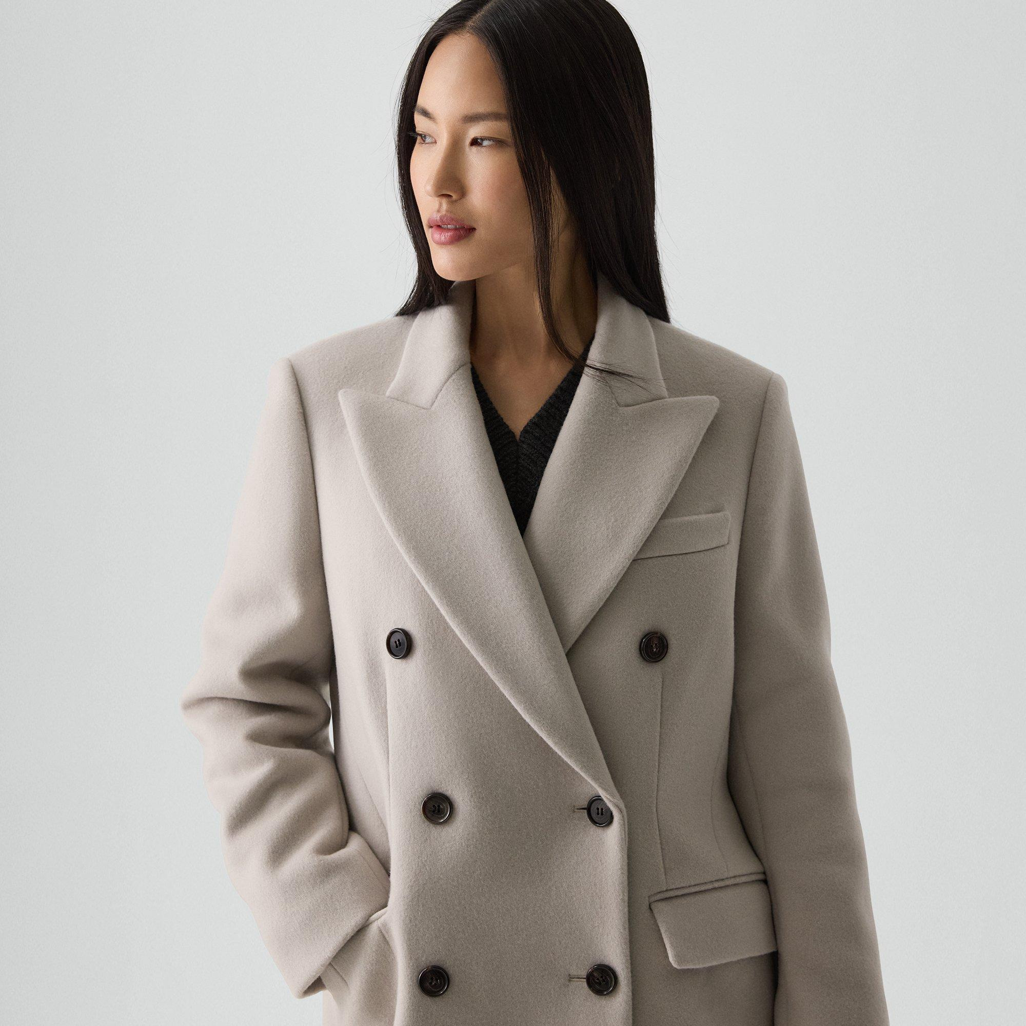Double-Breasted Peacoat in Plush Melton - 5