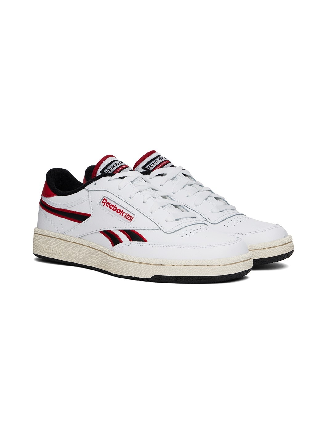 White & Red Club C Revenge Sneakers - 4