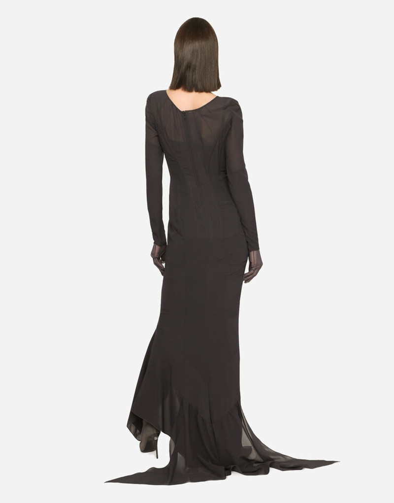 Long georgette dress 3