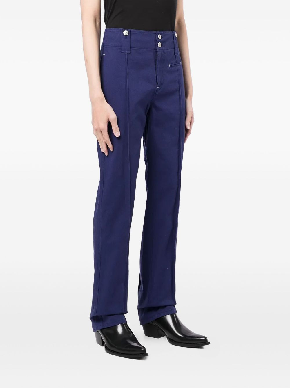 pleated cotton trousers - 3