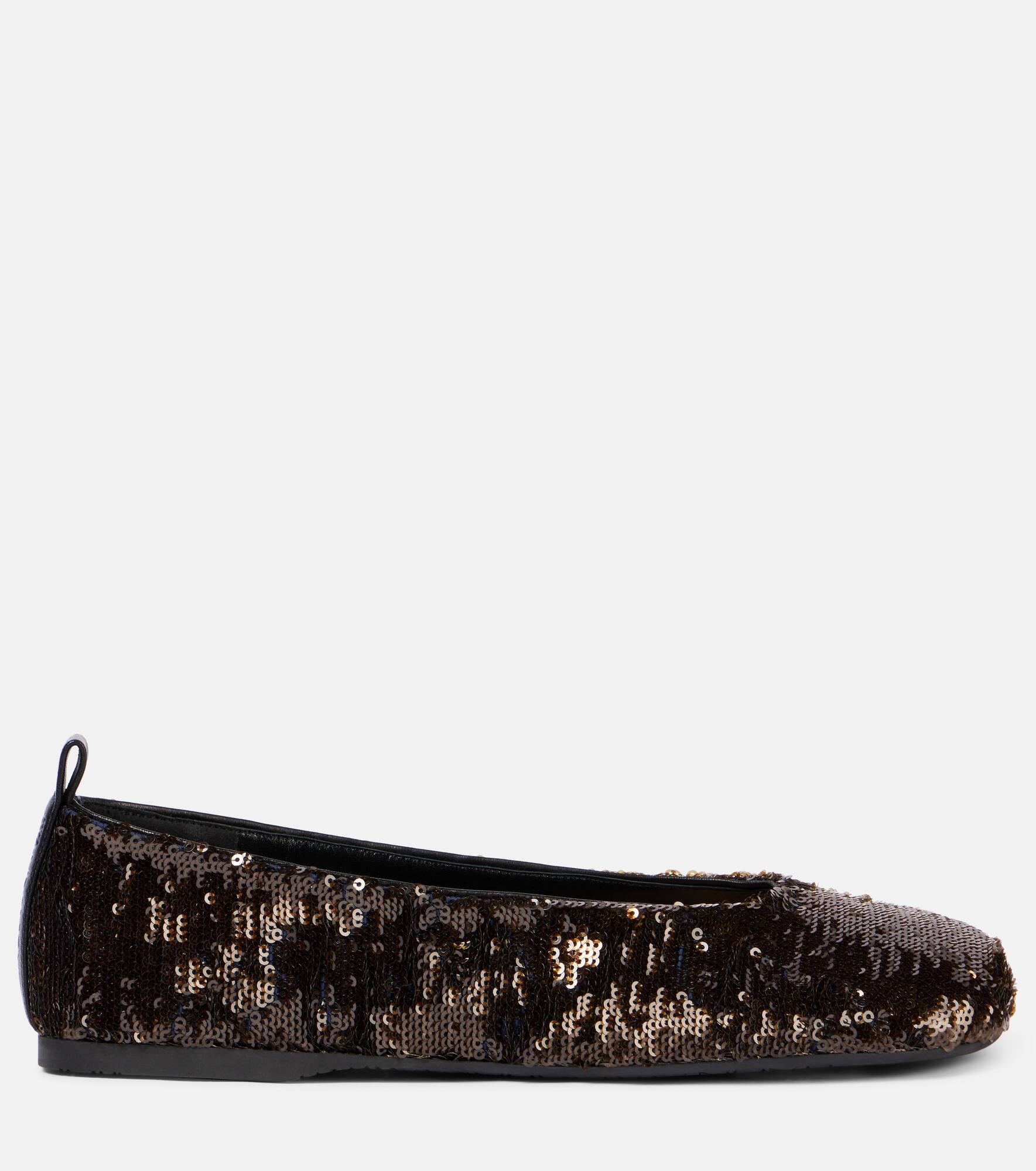 Sequined ballet flats - 4