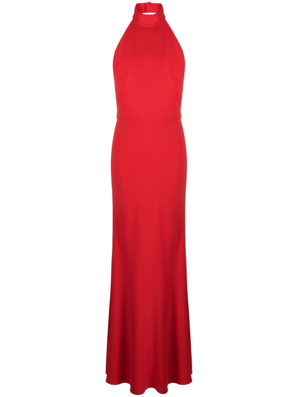 halterneck open-back maxi dress - 1