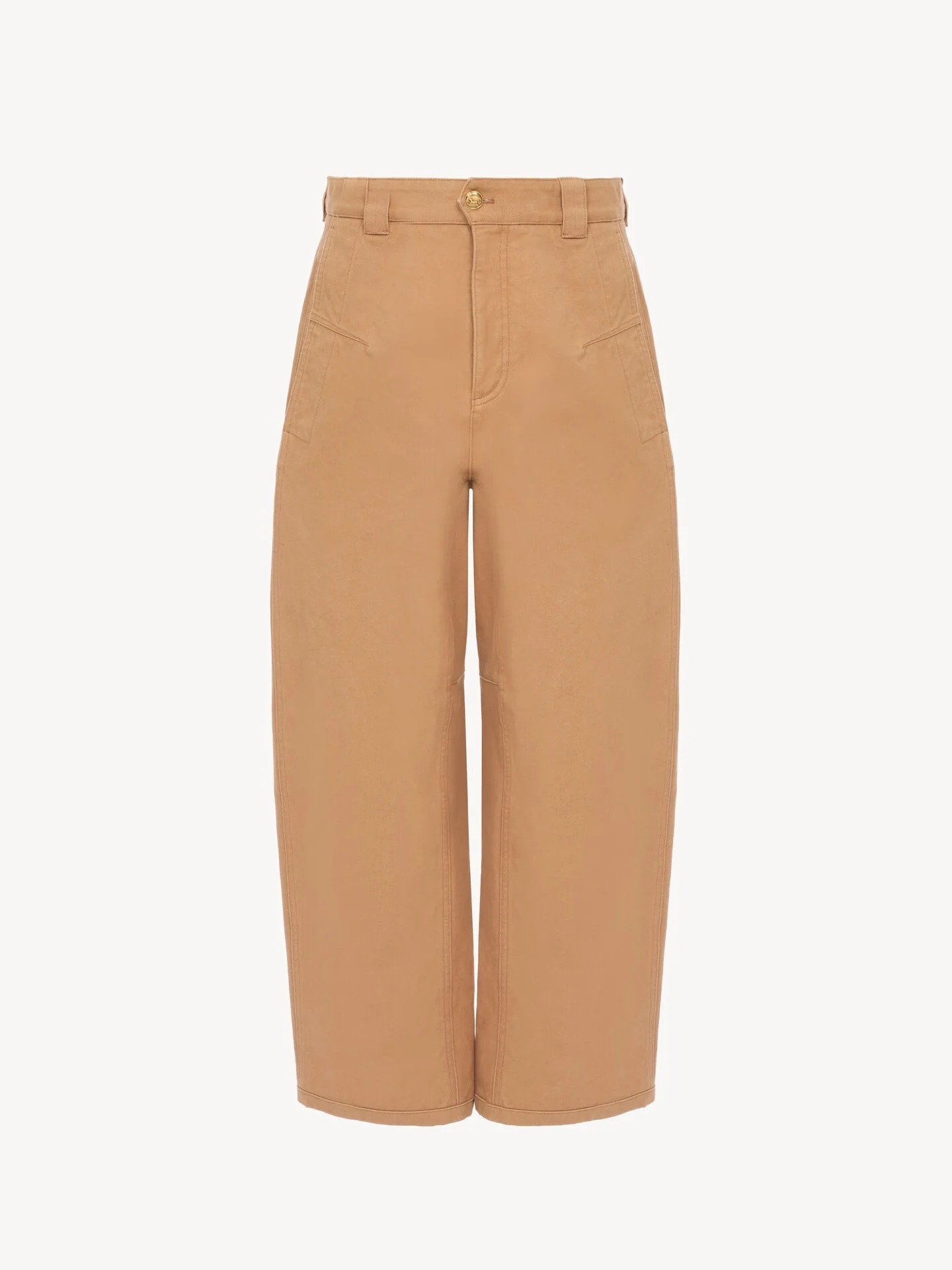 BARREL PANTS IN COTTON CANVAS - 1