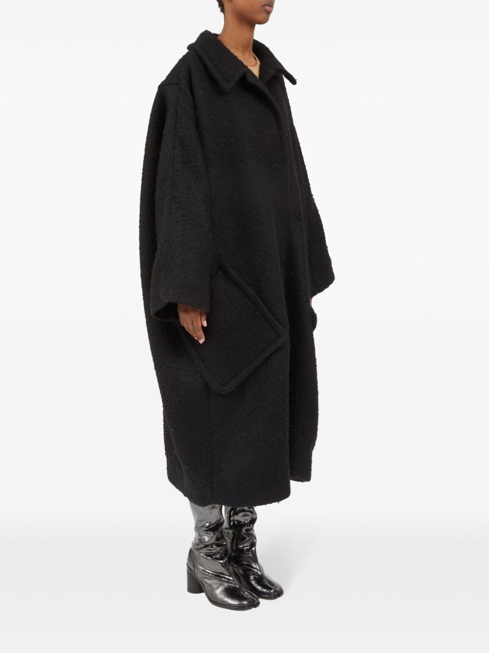 bouclé oversized coat - 3