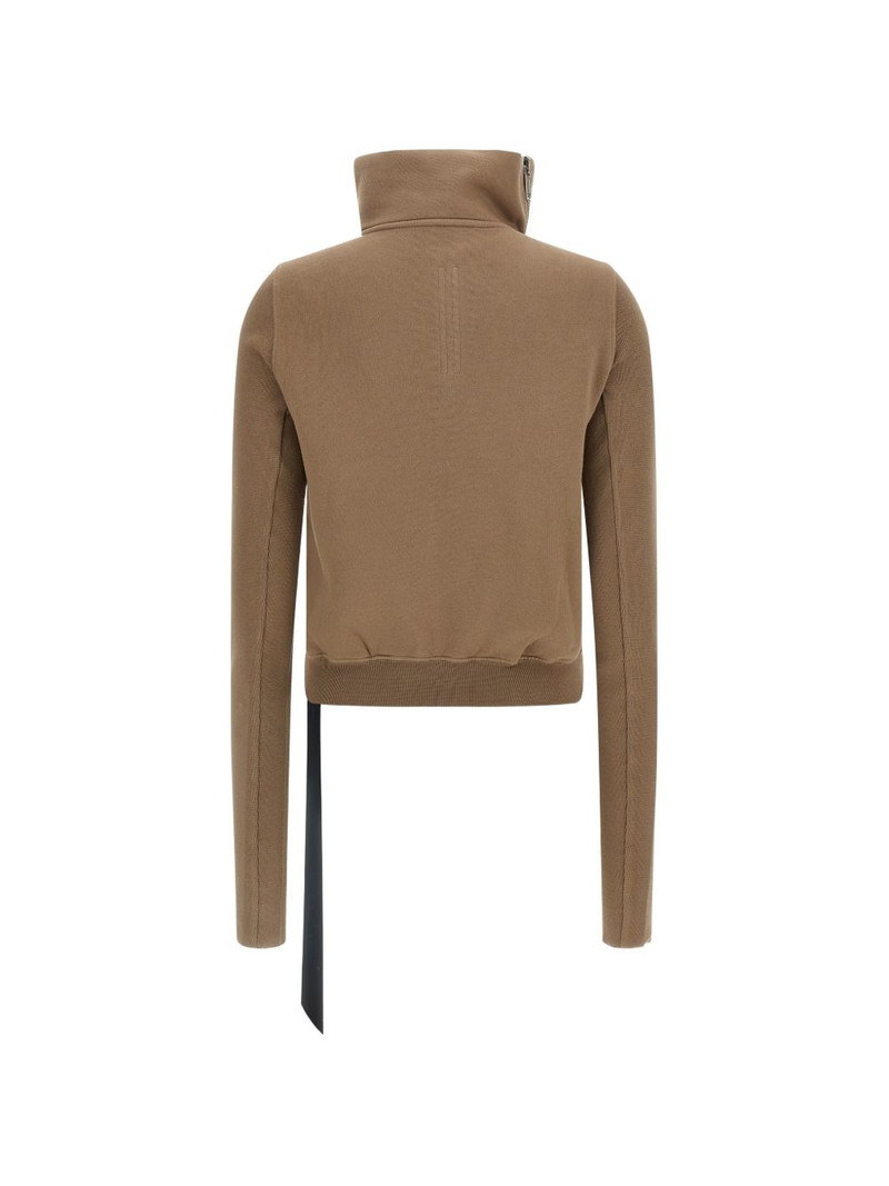 Rick Owens DRKSHDW turtleneck asymmetrical-zip sweatshirt outlook