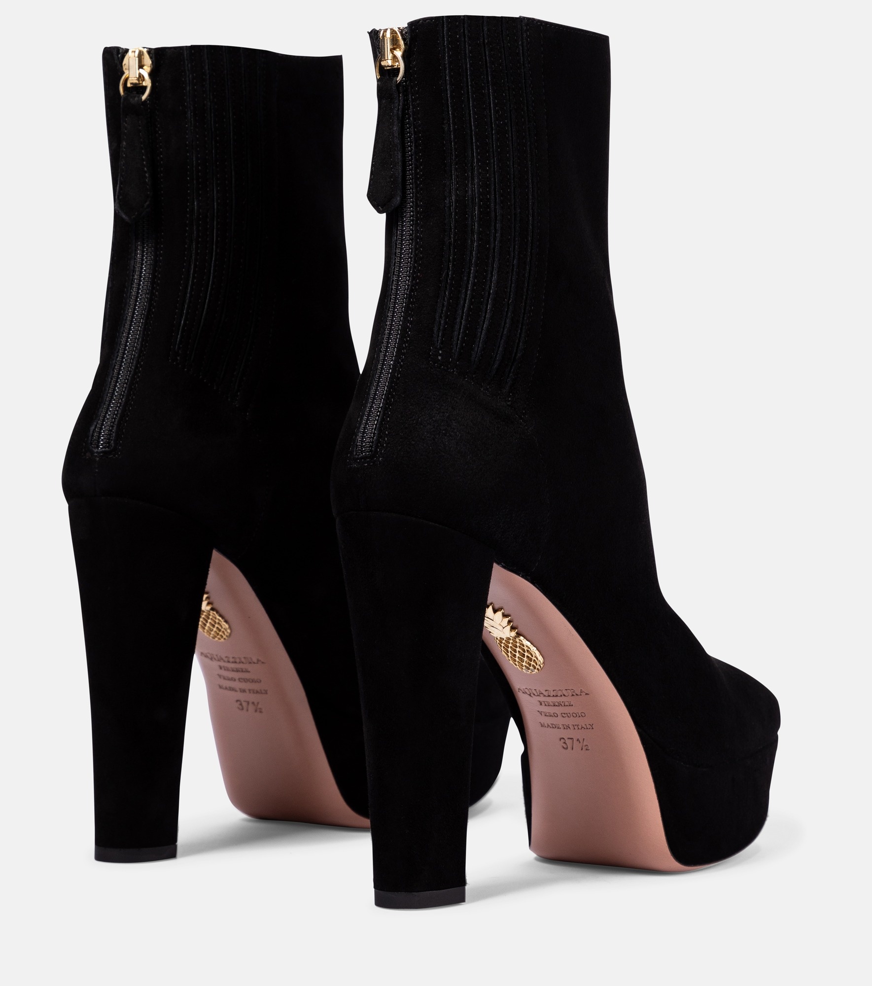 Saint Honore 120 suede platform ankle boots - 3