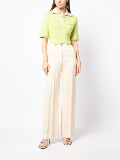 JACQUEMUS Le polo ribbed knit top outlook