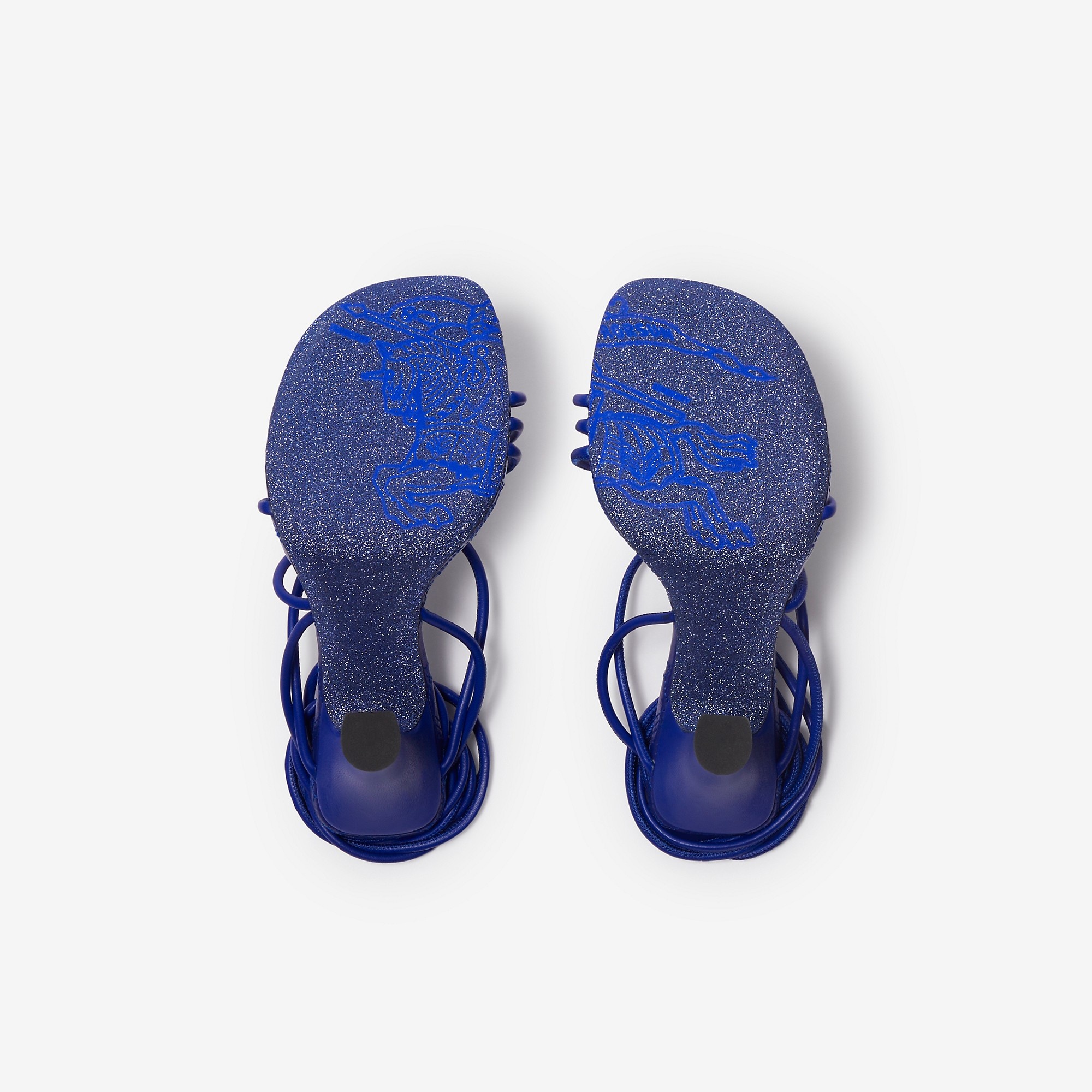 Leather Ivy Shield Heeled Sandals - 6