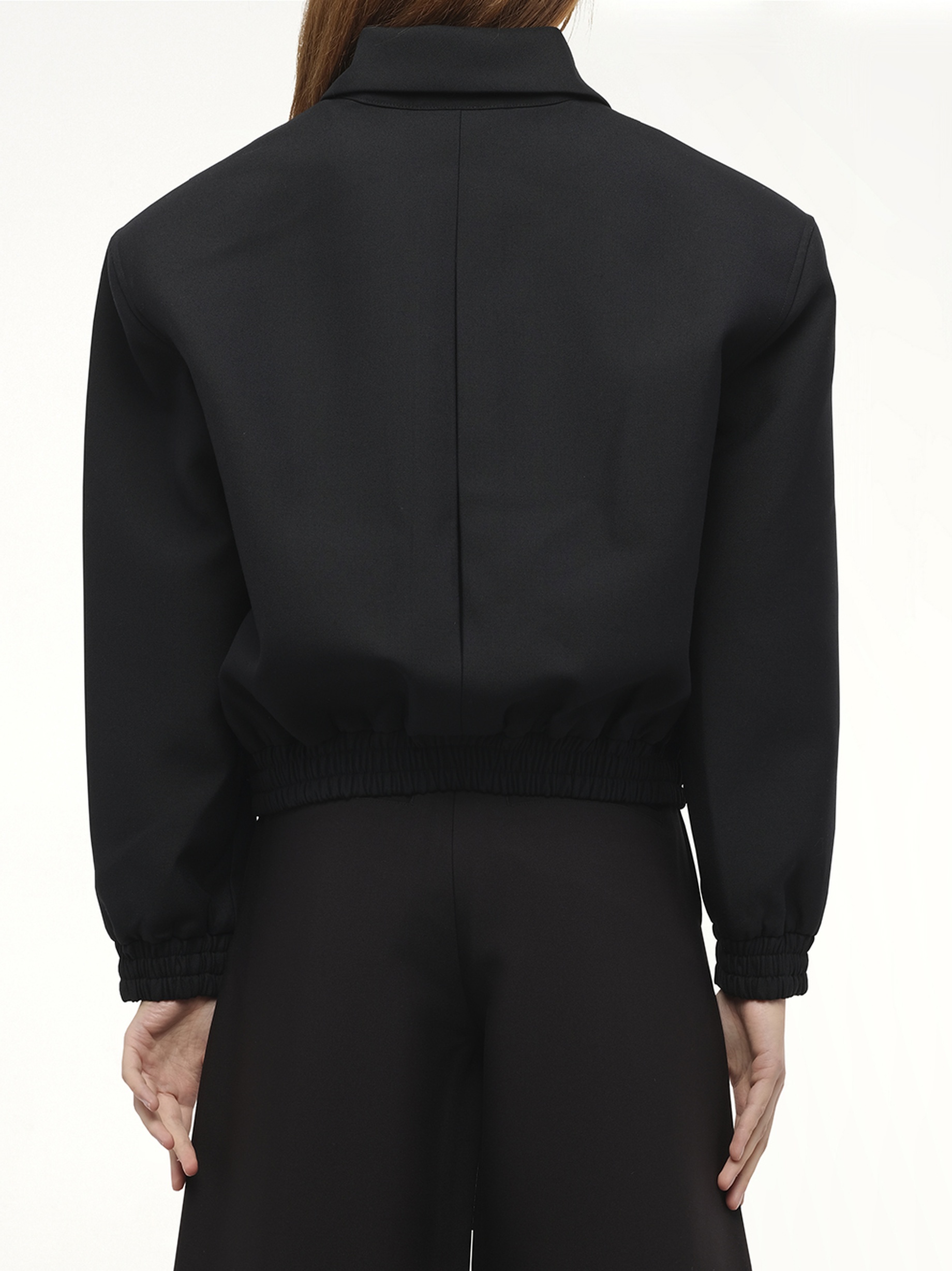 Zip Shoulder Jacket in Black - 6