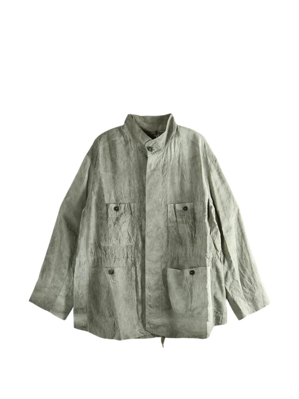 crinkled patch-pocket jacket - 1