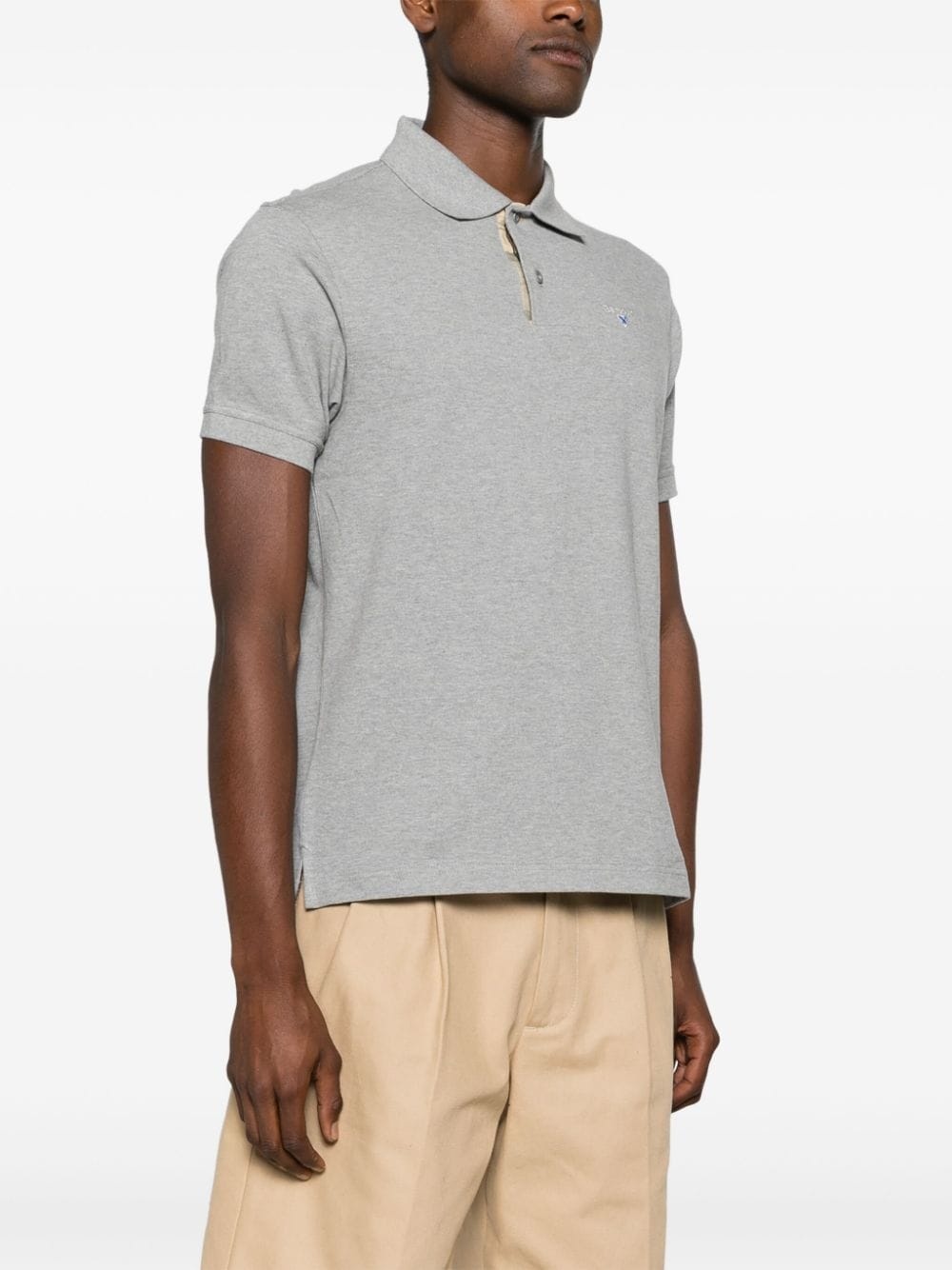 logo-embroidered cotton polo shirt - 3