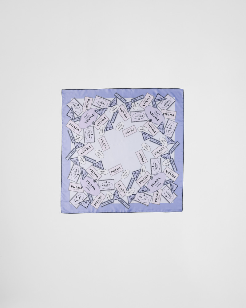 Printed silk twill scarf 3