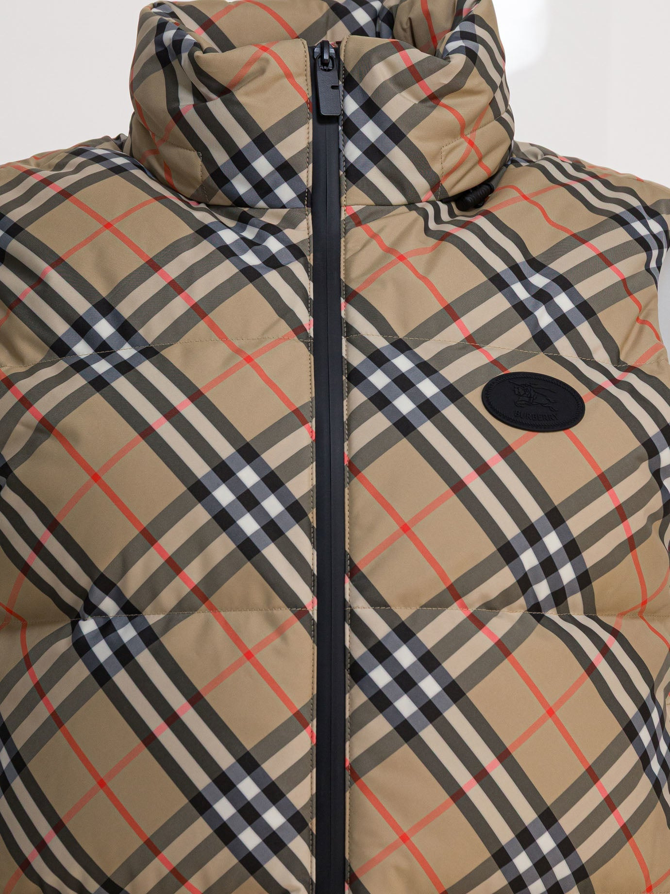 Burberry Women "Check" Sleeveless Down Jacket - 3