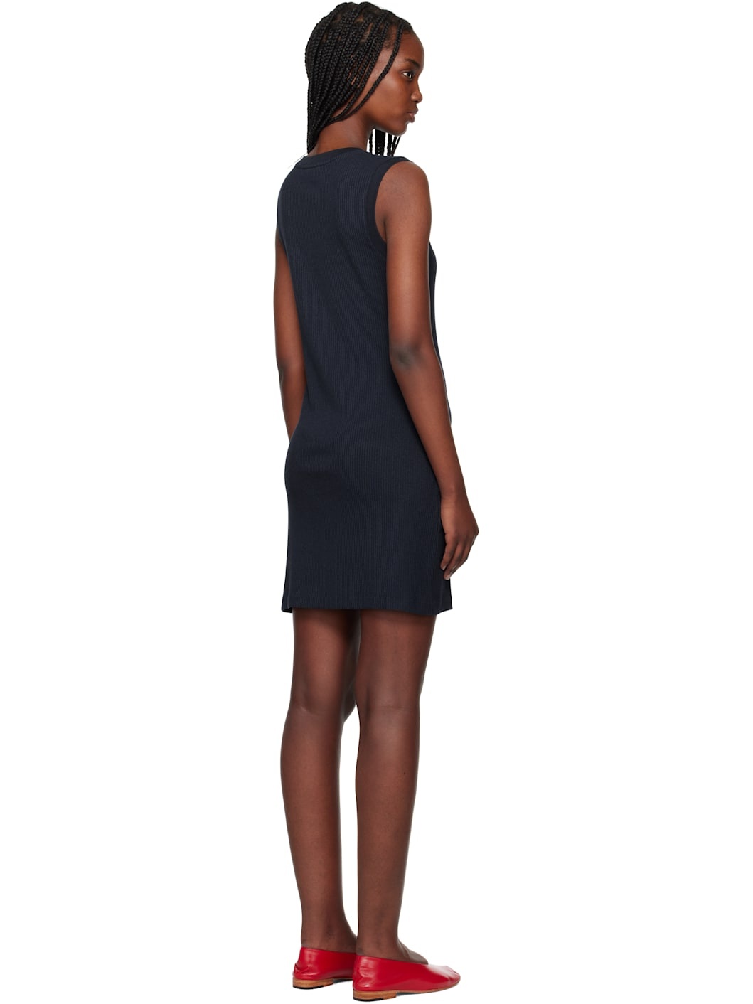 Blue Baby Fox Patch Ribbed Minidress - 3