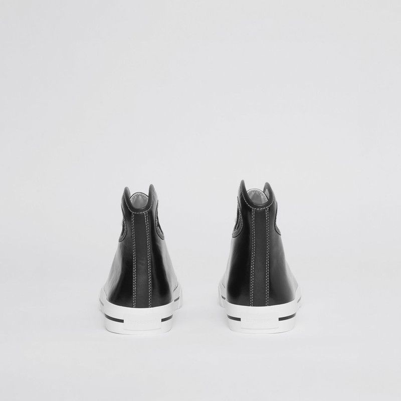 Burberry Porthole Detail Leather High-top Sneakers outlook
