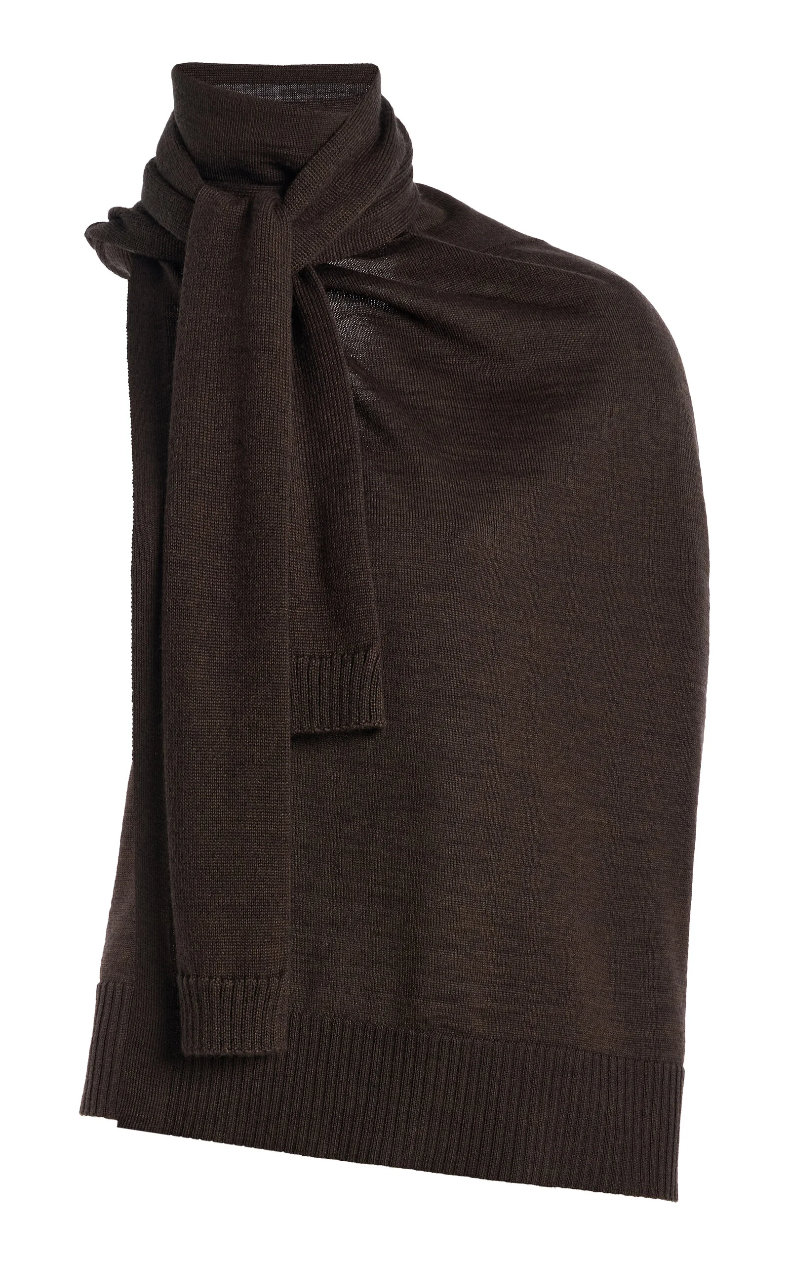Trompe l'Oeil Scarf brown - 1