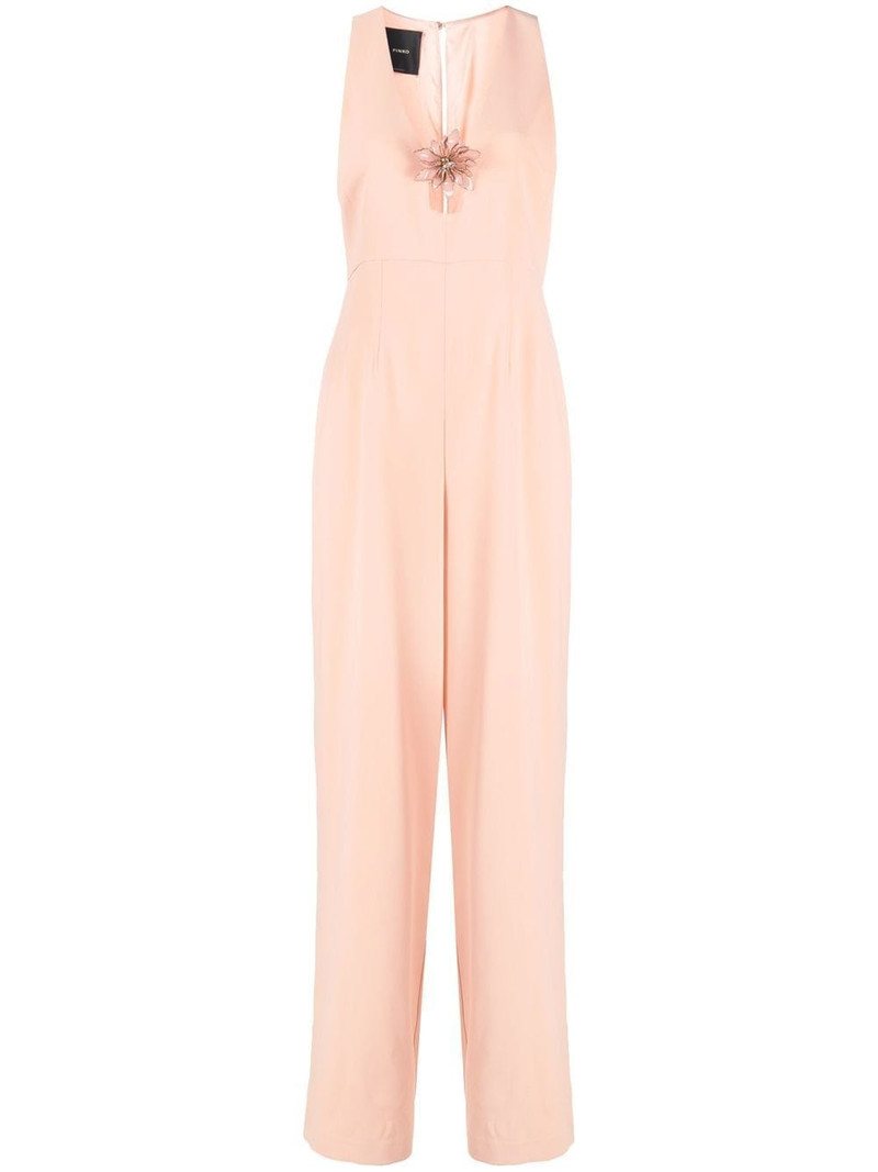 flower appliqué jumpsuit 1
