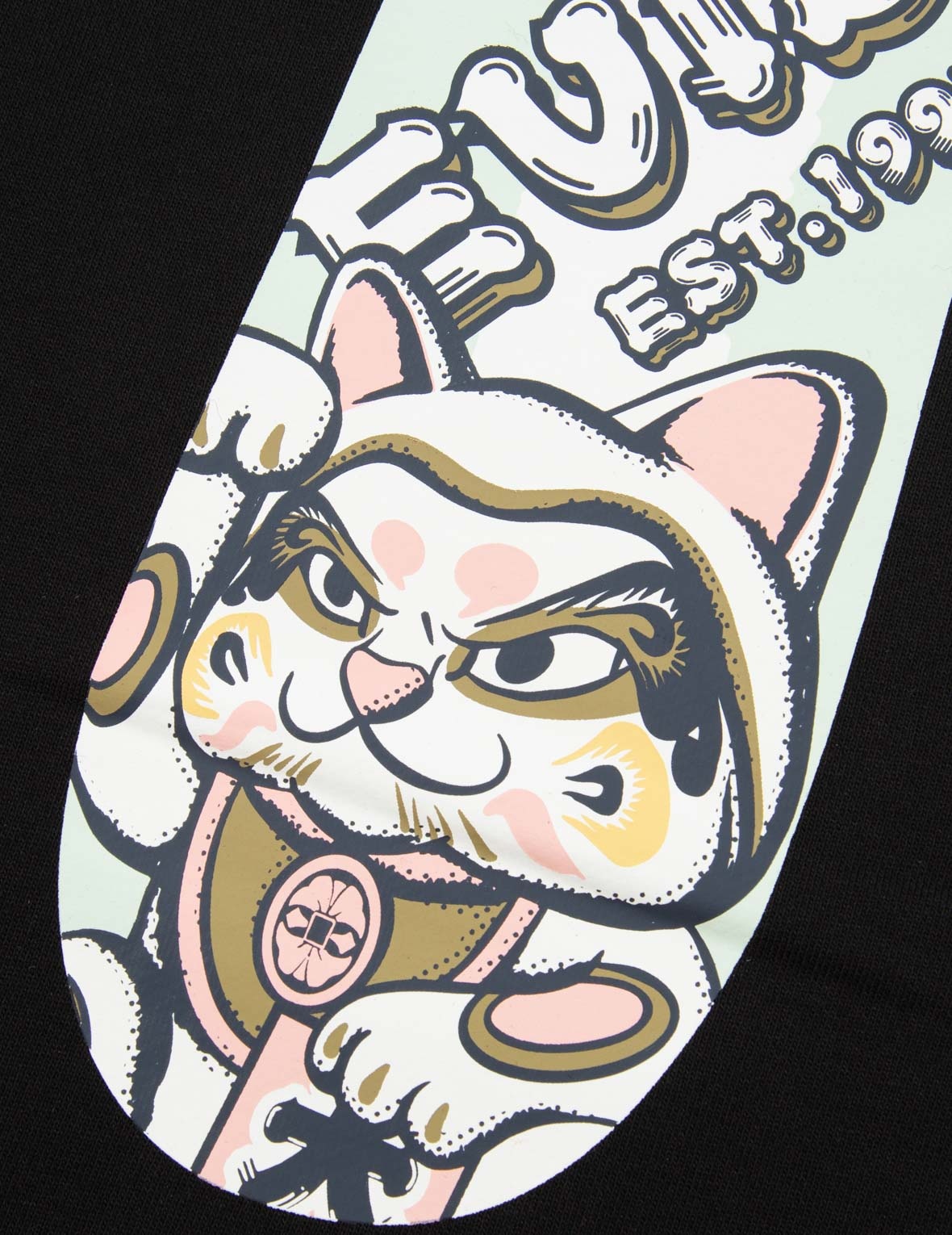 FORTUNE CAT AND DARUMA DOUBLE DAICOCK PRINT SWEATPANTS - 9