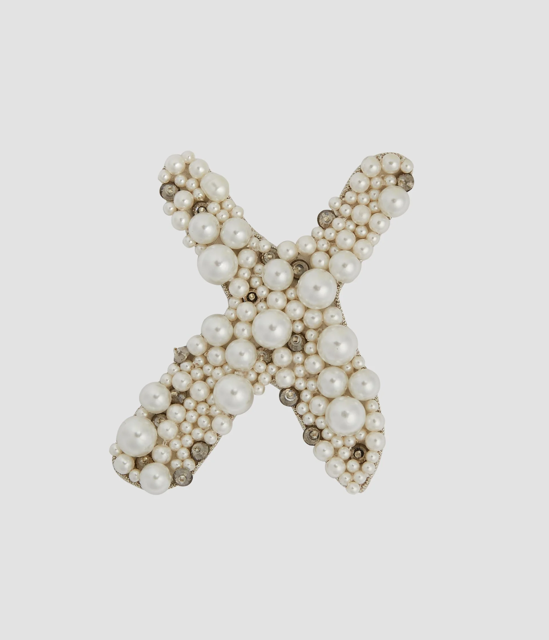 PEARL ALPHABET BROOCH X - 1