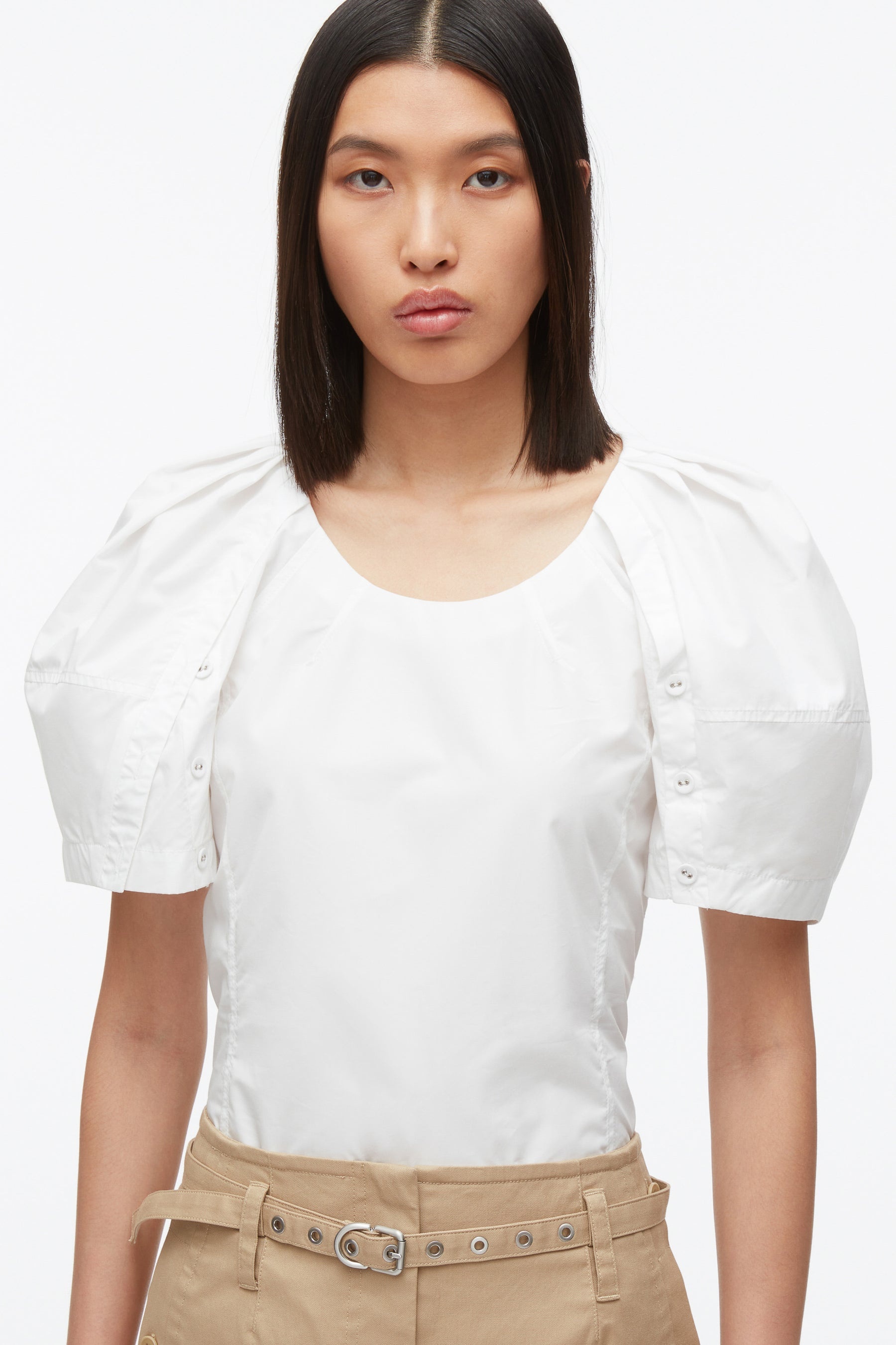 Bloom Sleeve Scoop Neck Top - 5