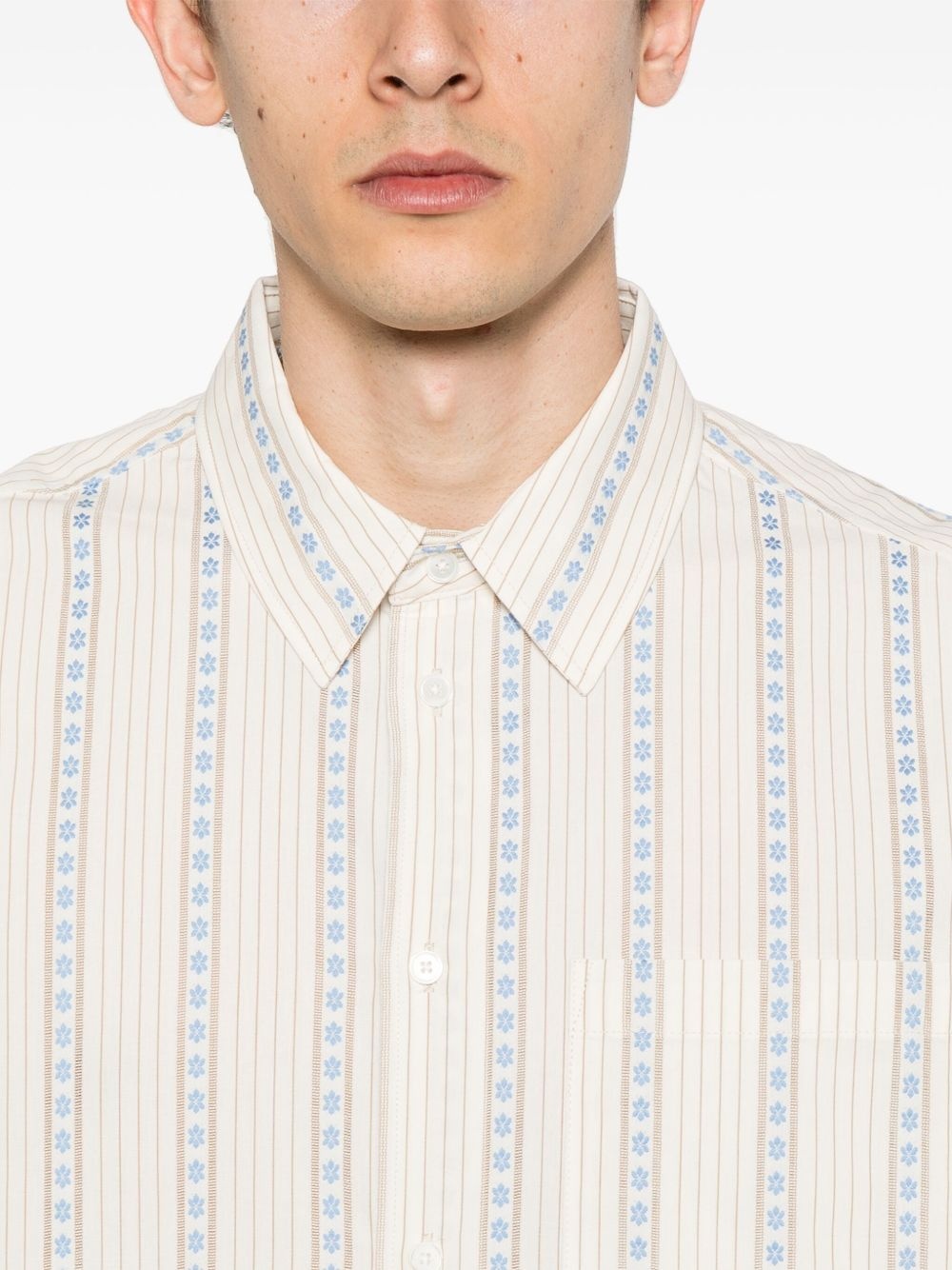 Aster floral-jacquard shirt - 5