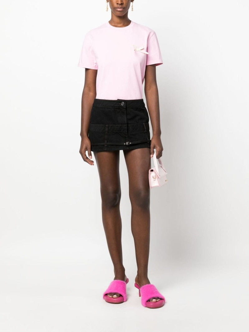 JACQUEMUS La mini de Nîmes Criollo denim miniskirt outlook