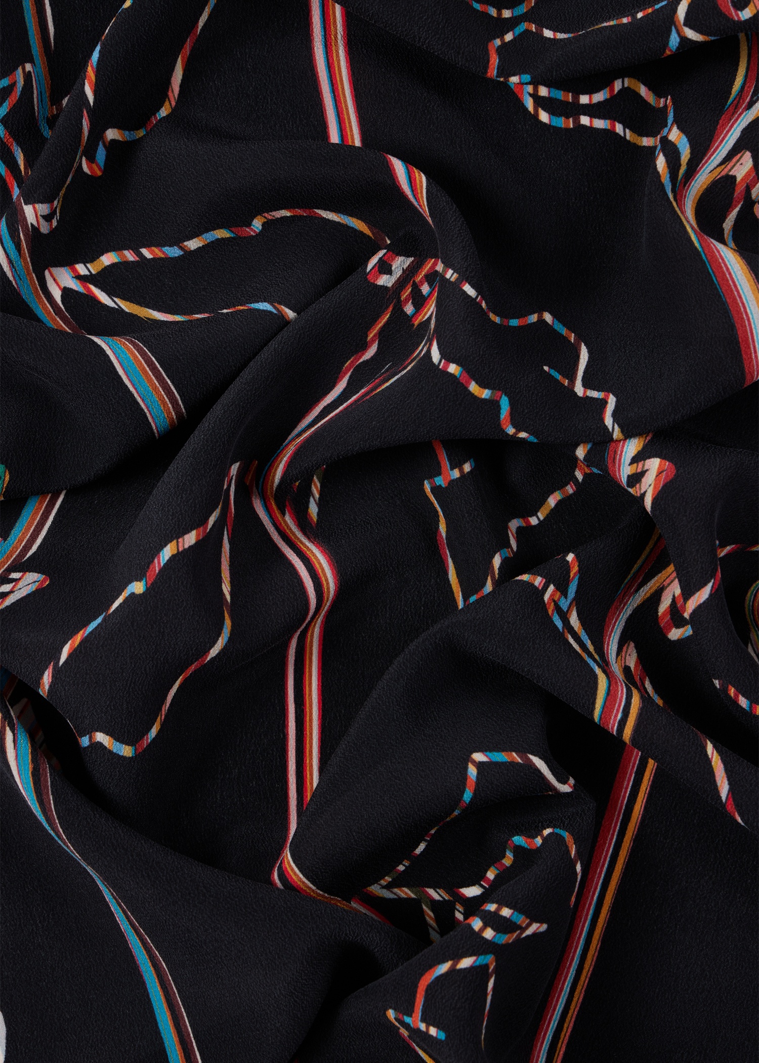 Women's Black Magnolia 'Signature Stripe' Scarf - 4