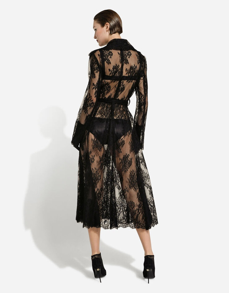Chantilly lace coat with belt 4