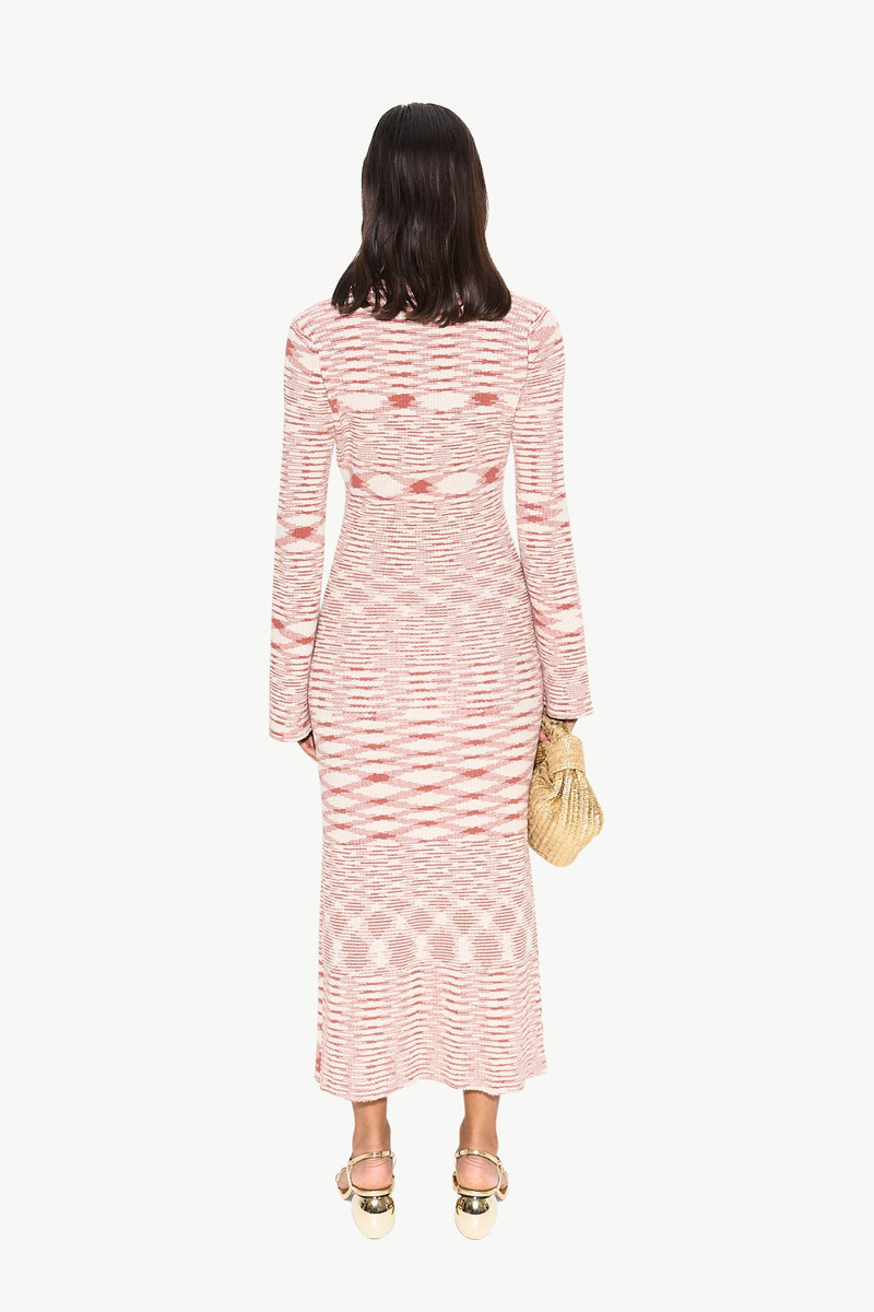 Axon Knit Dress in Rust/Rice Flour Multi 3