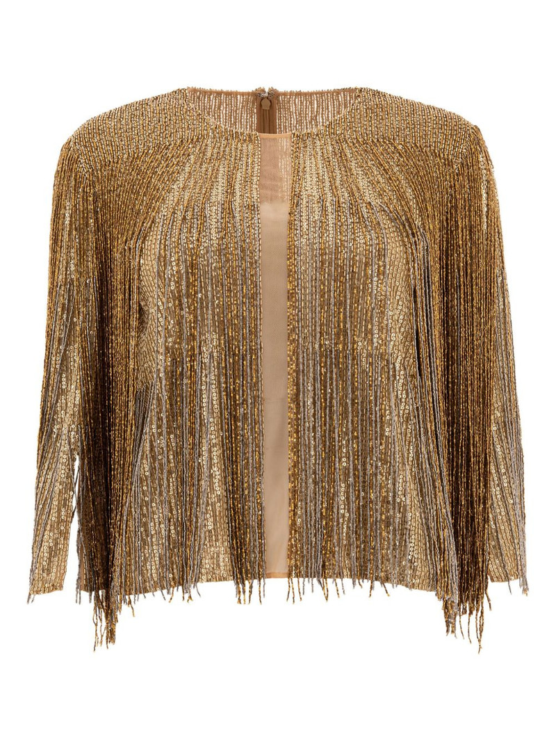fringed crew-neck blouse 1