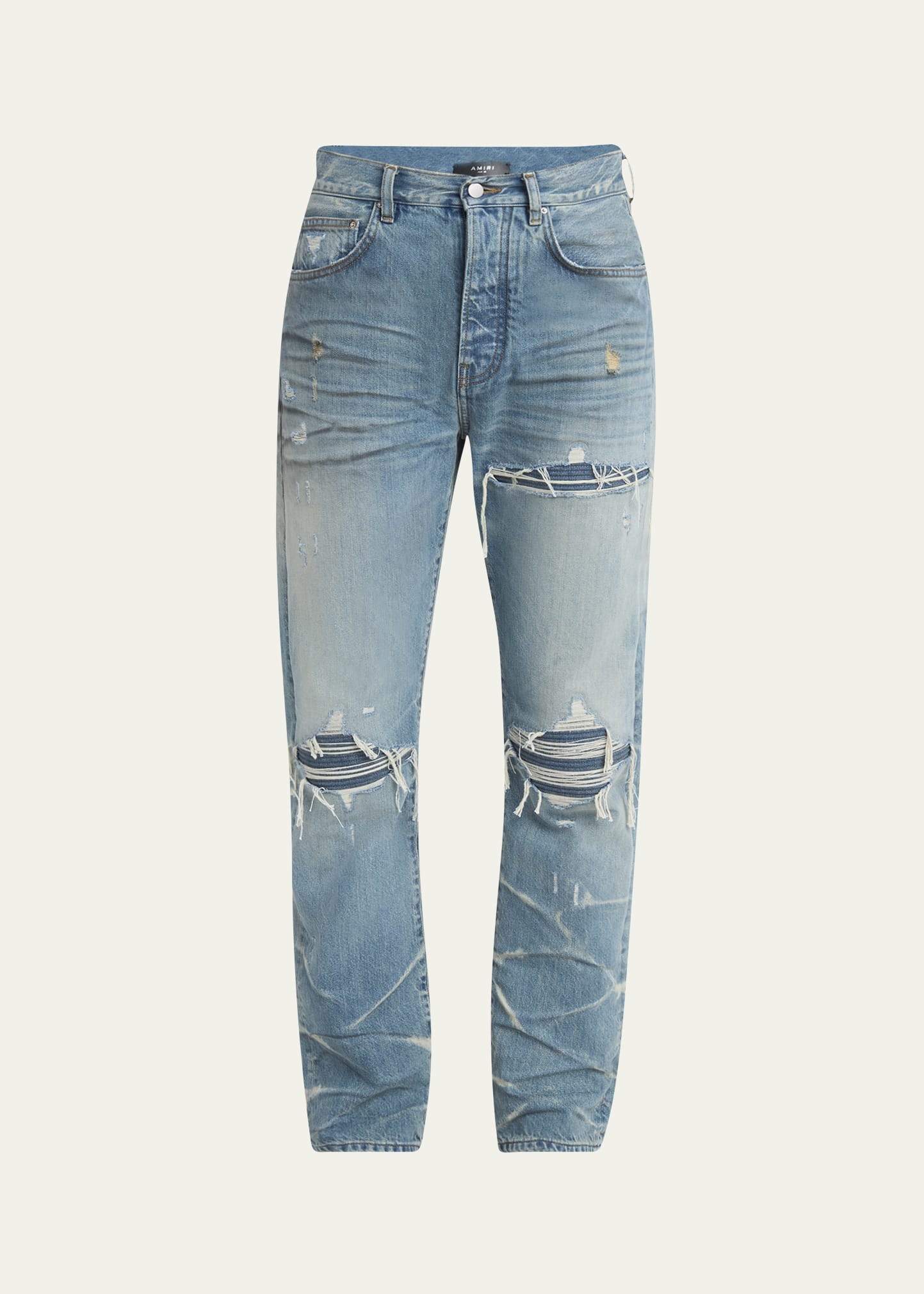 Men's MX1 Destroyed Straight Jeans - 1