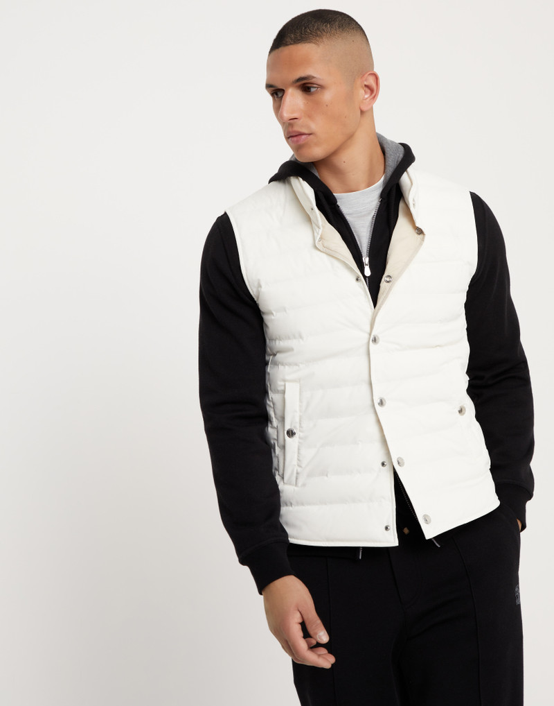 Bonded taffeta lightweight down vest 1