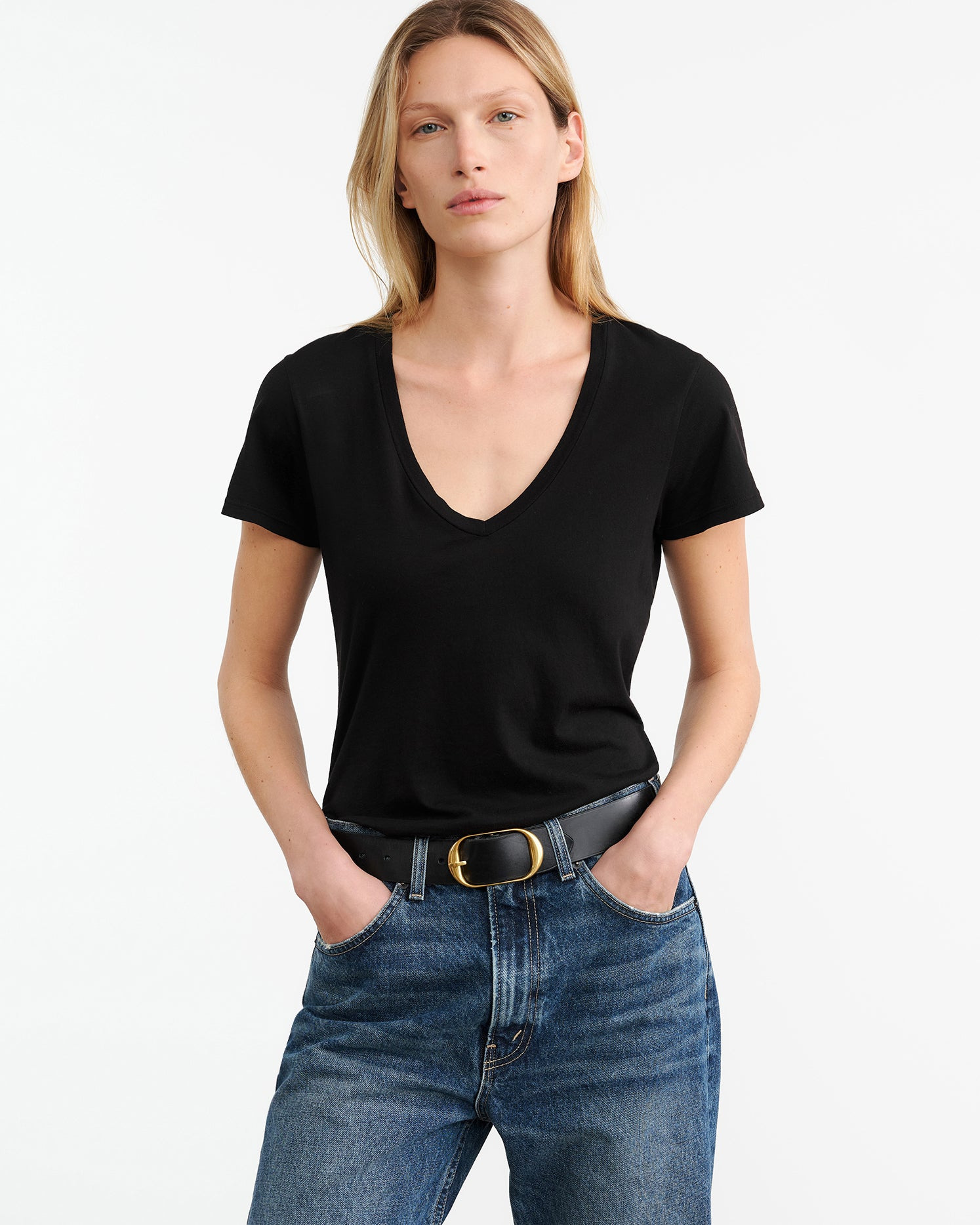 CAROL VNECK TEE SHIRT - 2