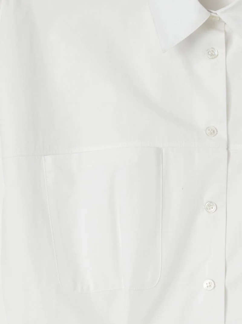 COTTON CROPPED LS SHIRT - 2