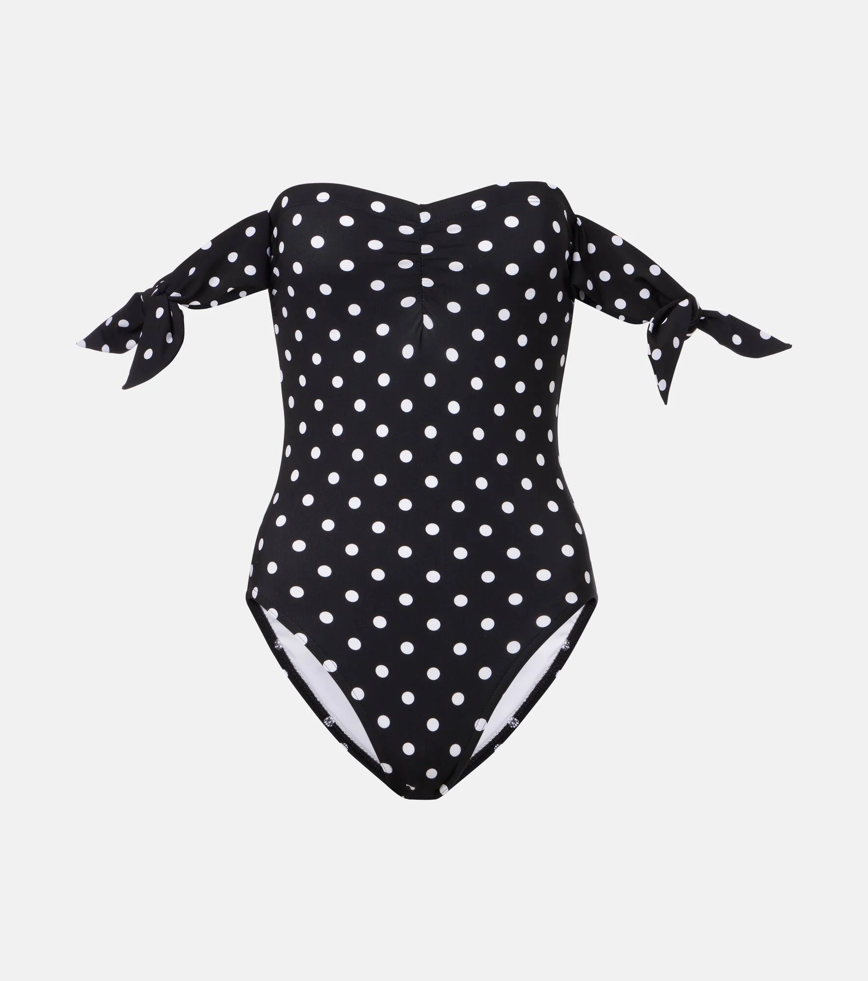 Polka-dot swimsuit - 1
