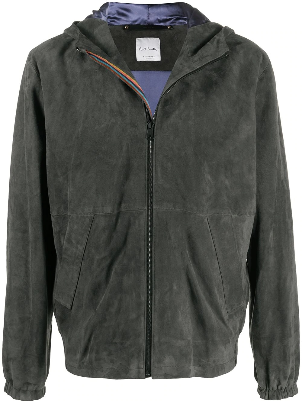 suede hooded jacket - 1